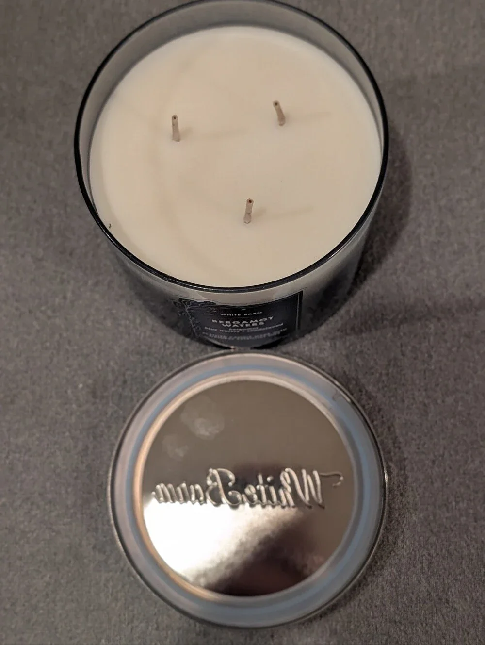 Bath & Body Works White Barn BERGAMOT WATERS 3-Wick 14.5 Oz Candle - Picture 2 of 4